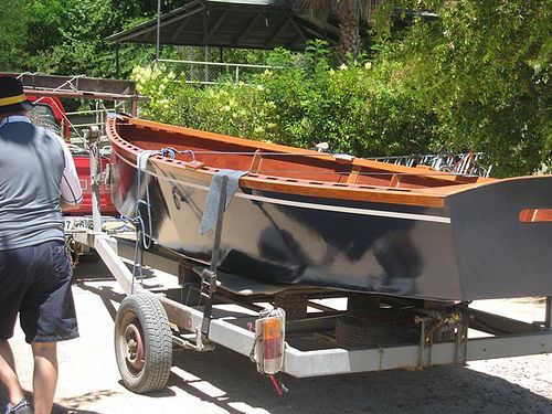 First Goat Island Skiff Plywood Sailboat in Chile Storer Boat Plans 