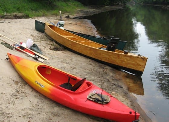 Phil and his Quick Canoe, Touring in a simple plywood canoe.